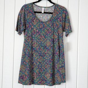 Lularoe Perfect T Tee XS Purple Teal Green New NWT